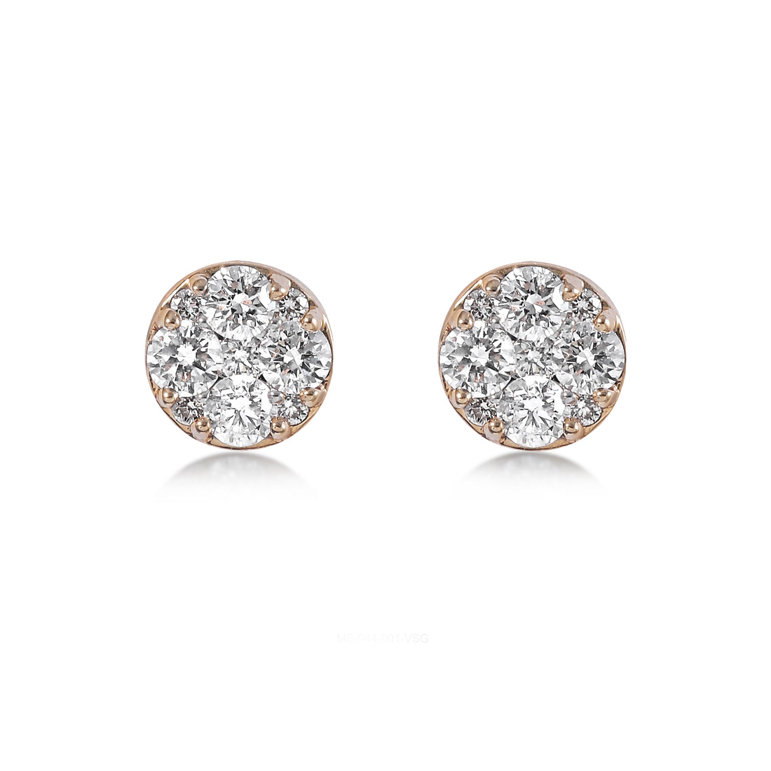 Earrings in 18K Rose Gold with VS-G diamonds