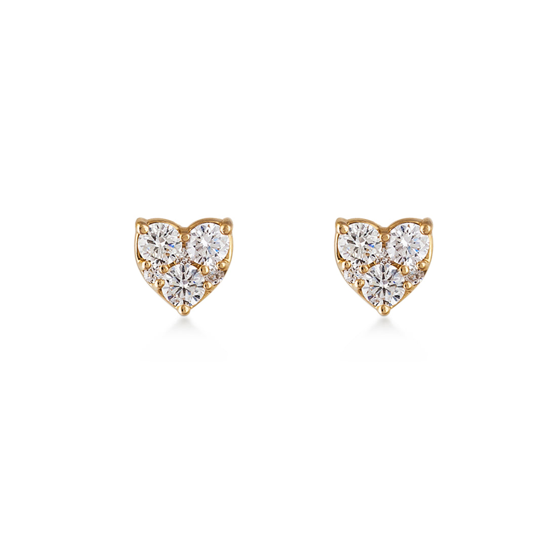 Earrings in 18K yellow gold with VS-G diamonds