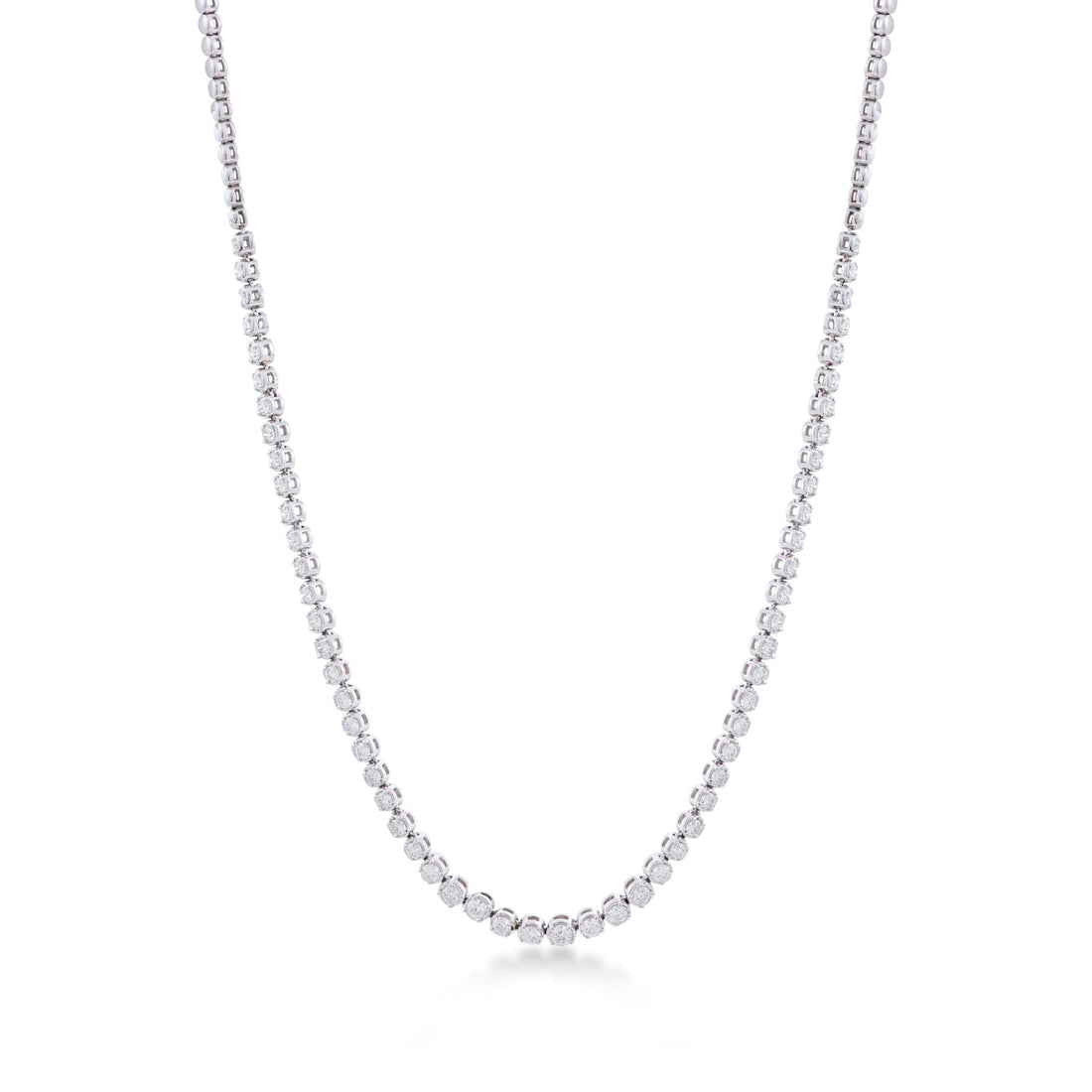 Illusion Necklace In 18K White Gold With VS-G Diamond