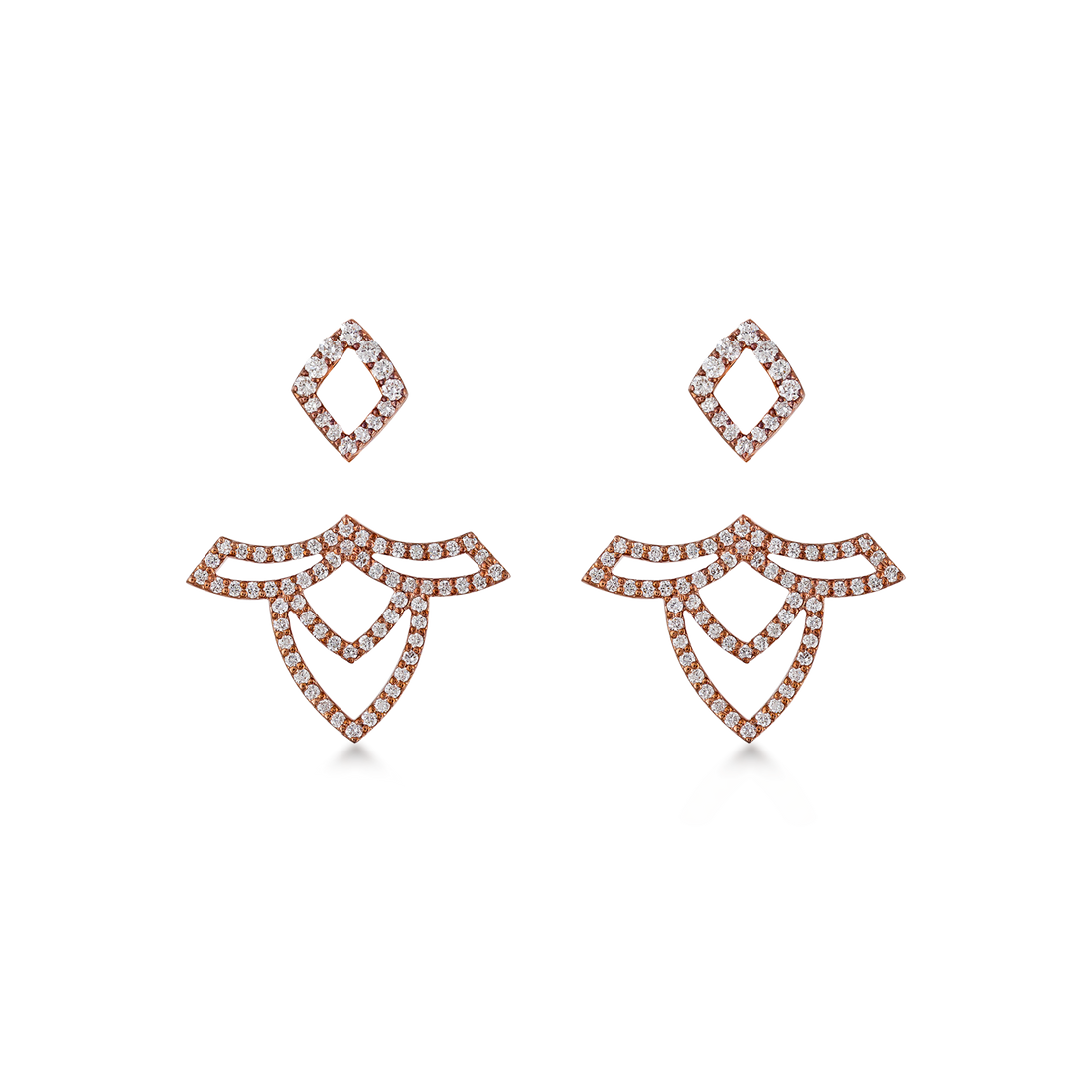 Earrings in 18K Yellow Gold with VS-G Diamond