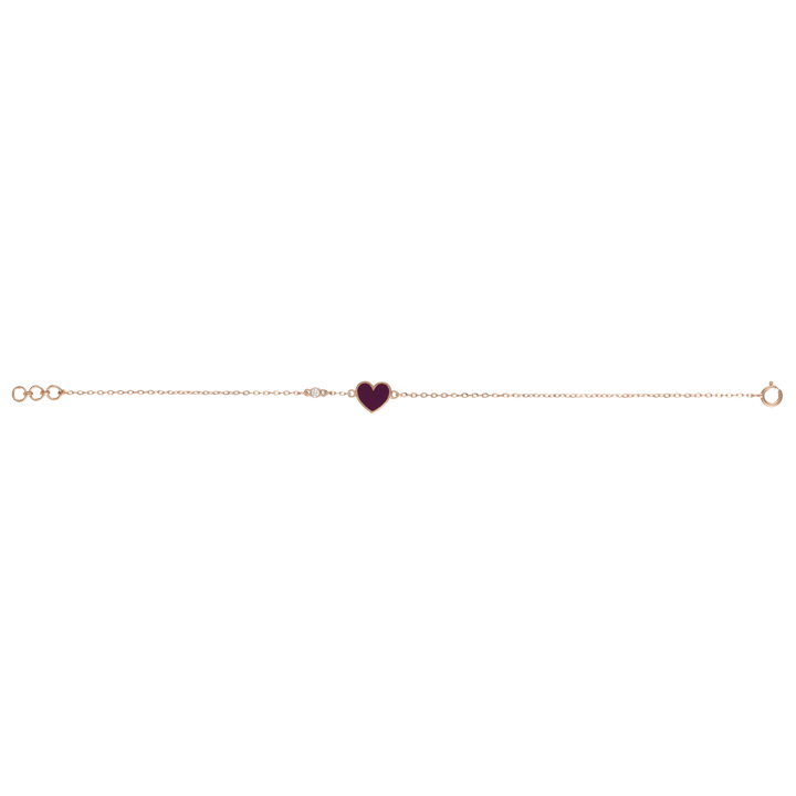 Baby Love Inspire Fine Chain Bracelet in 18K Rose Gold VS-G Diamond