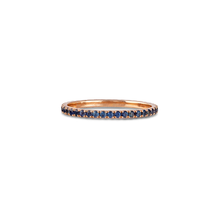 Ring in 18K yellow gold with sapphire stone