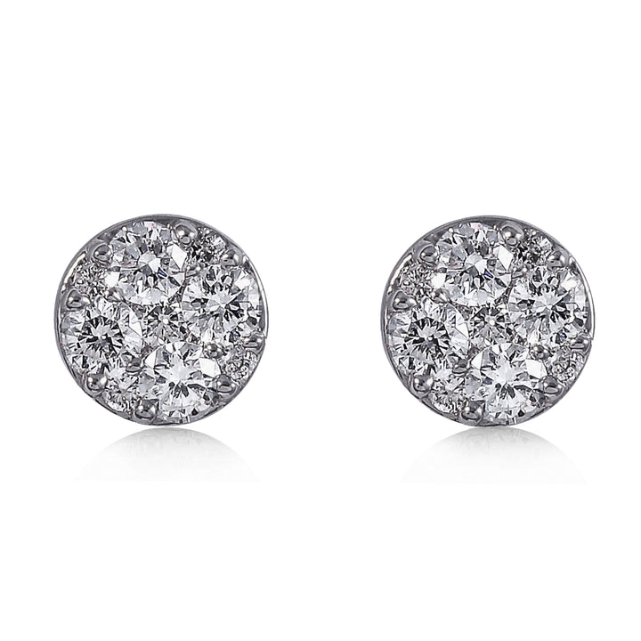 Earrings in 18K white gold with VS-G diamonds