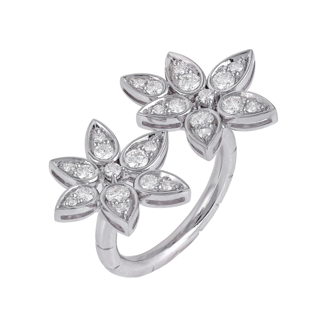 Jasmine Ring in 18K white gold and VS-G diamonds