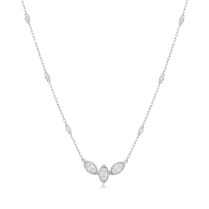 Illusion Necklace In 18K White Gold With VS-G Diamond