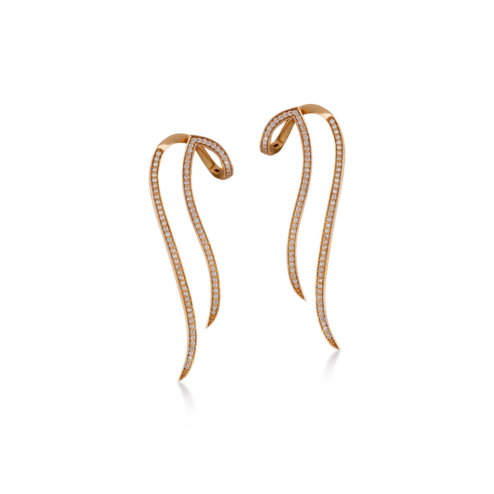 Earrings in 18K rose gold with VS-G diamond