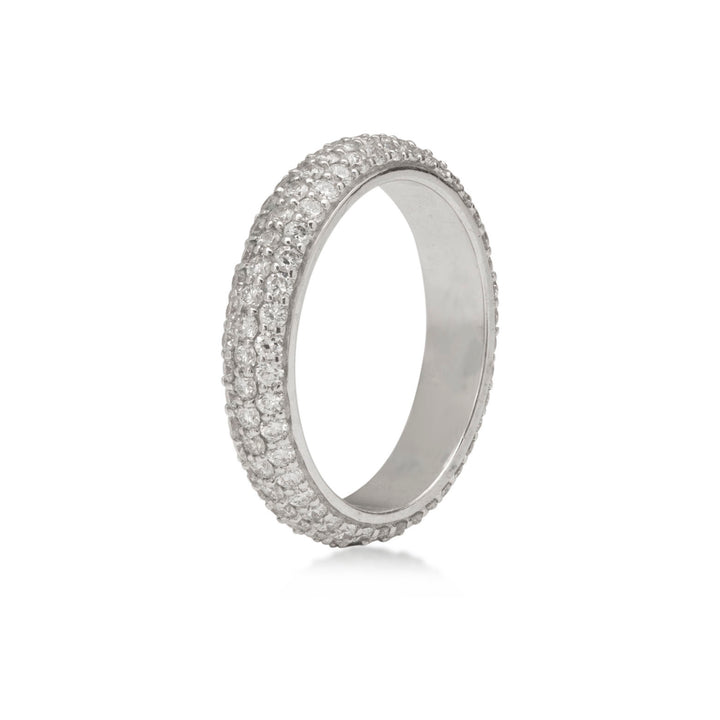 Ring In 18K White Gold With VS-G Diamonds