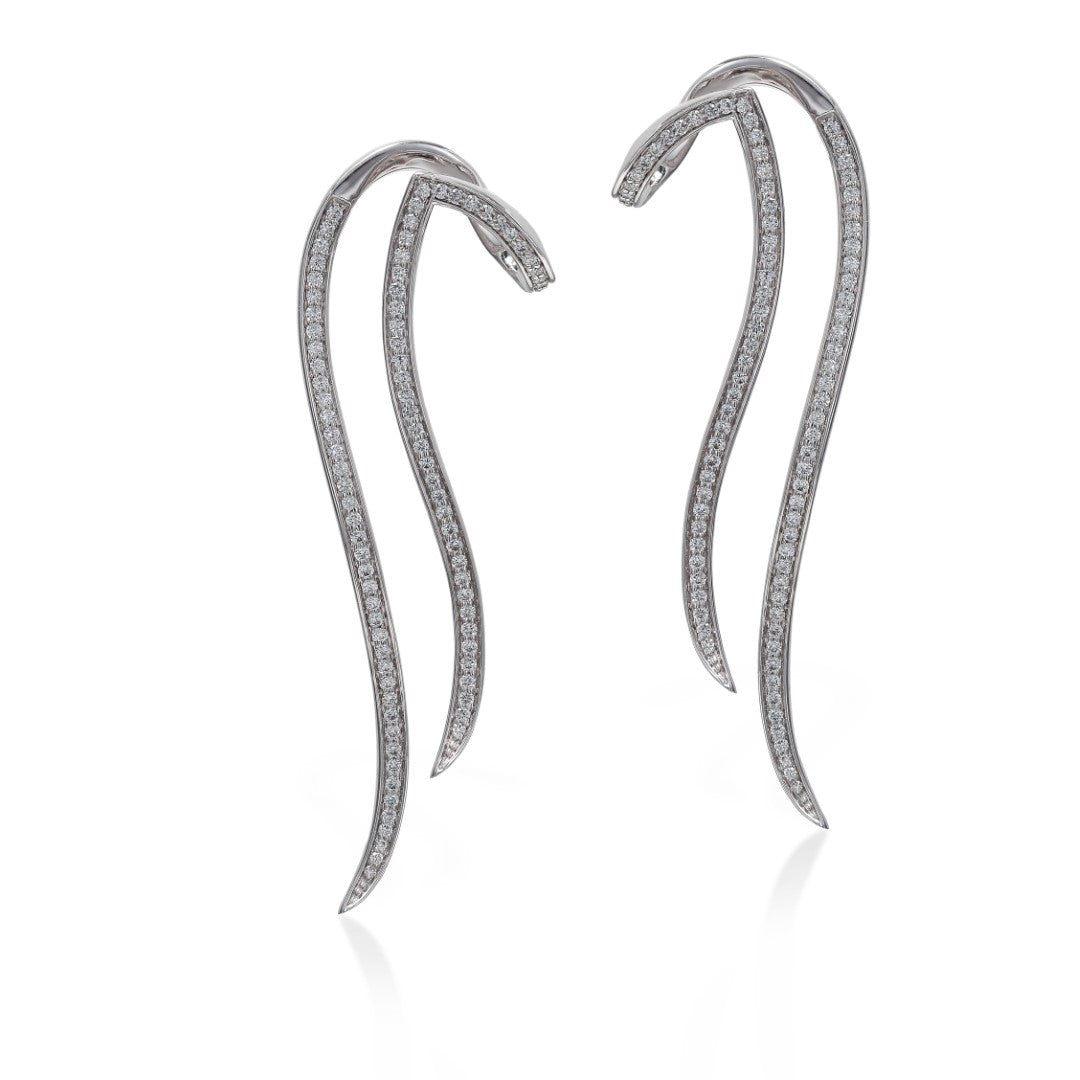 City Lights Earrings in 18K white gold and VS-G quality diamond