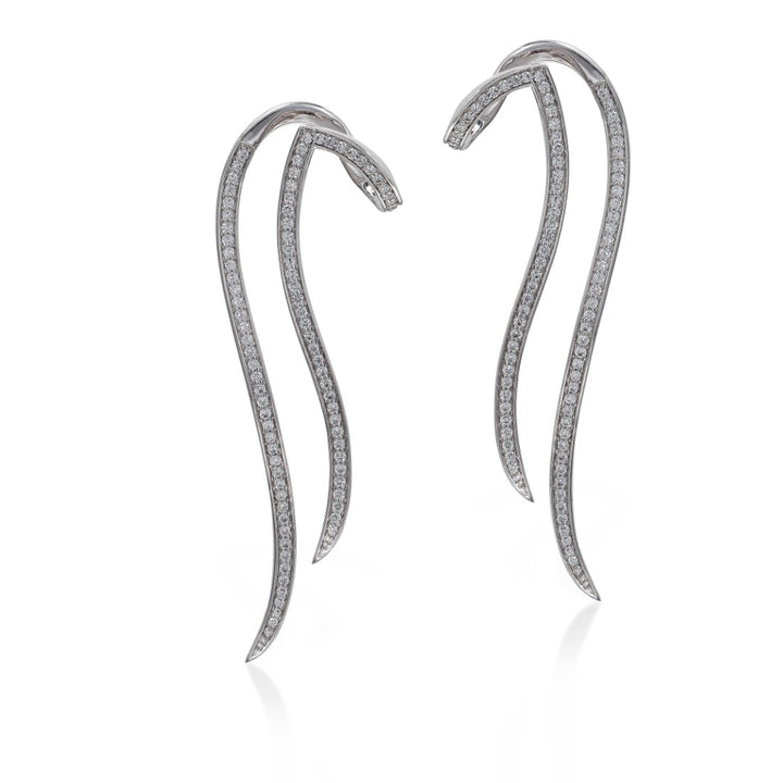 City Lights Earrings in 18K white gold and VS-G quality diamond