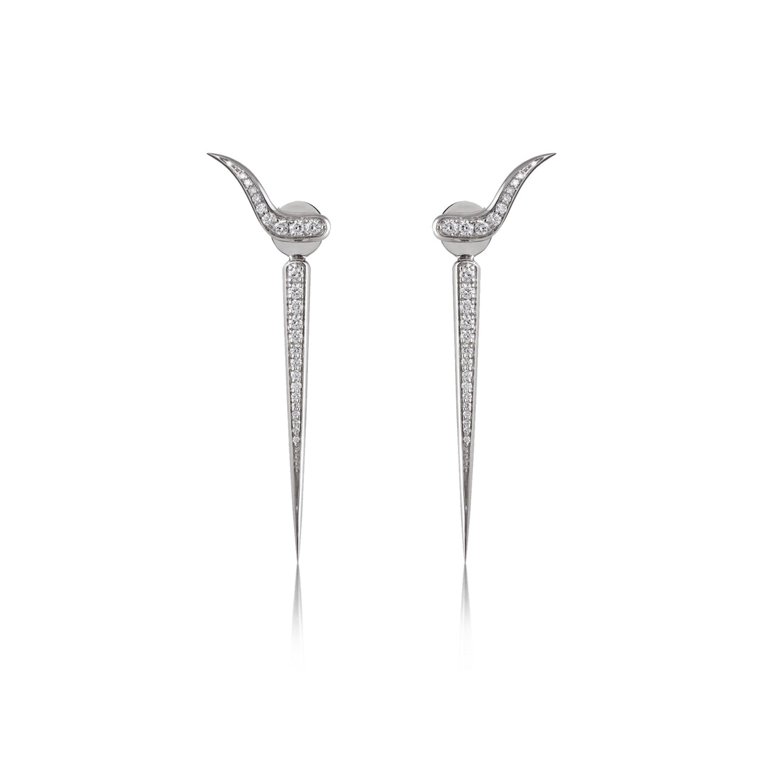 Earrings In 18K White Gold With VS-G Diamonds