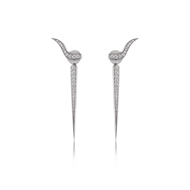 Earrings In 18K White Gold With VS-G Diamonds