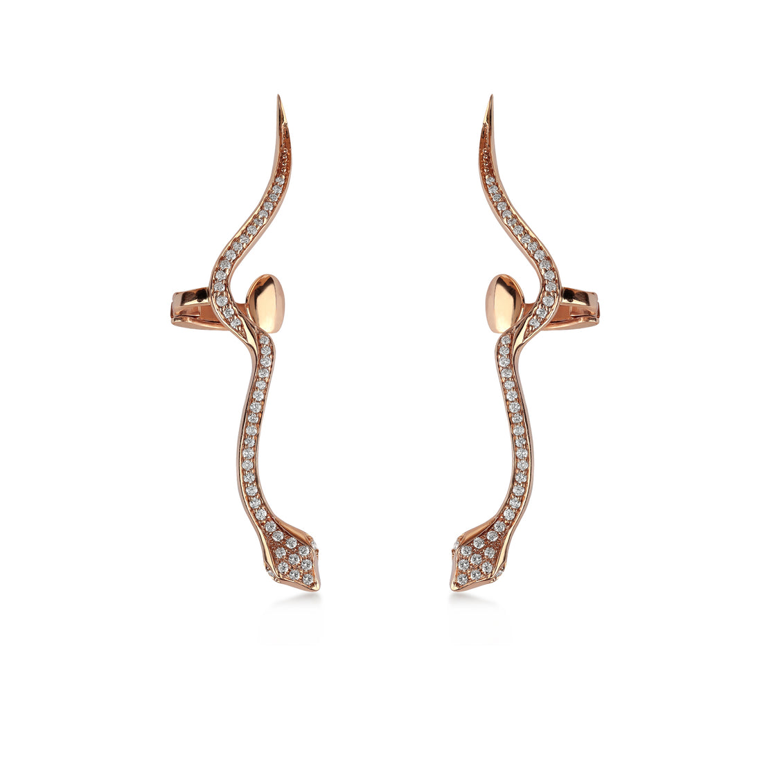 Earrings in 18K Rose Gold with VS-G diamonds - Garden of Eden