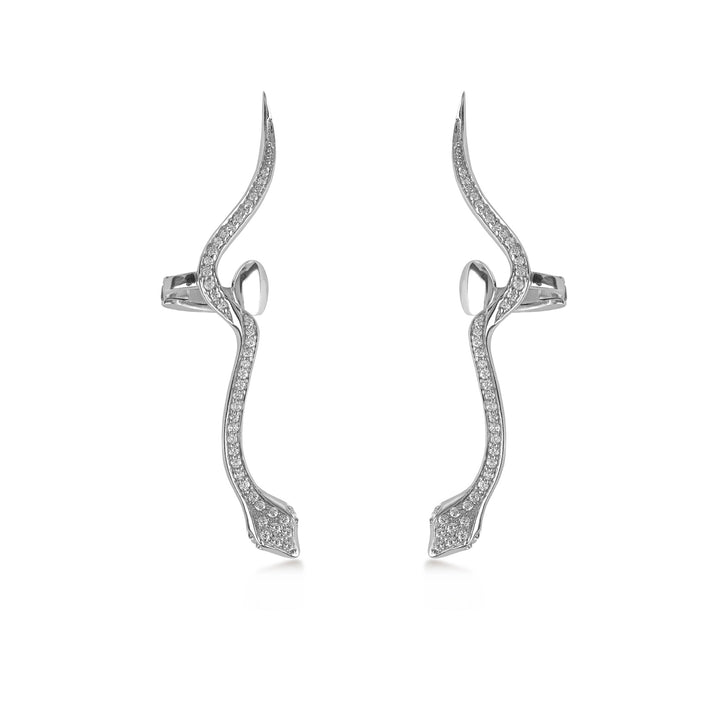 Garden of Eden Earrings in 18K white gold with VS-G diamonds