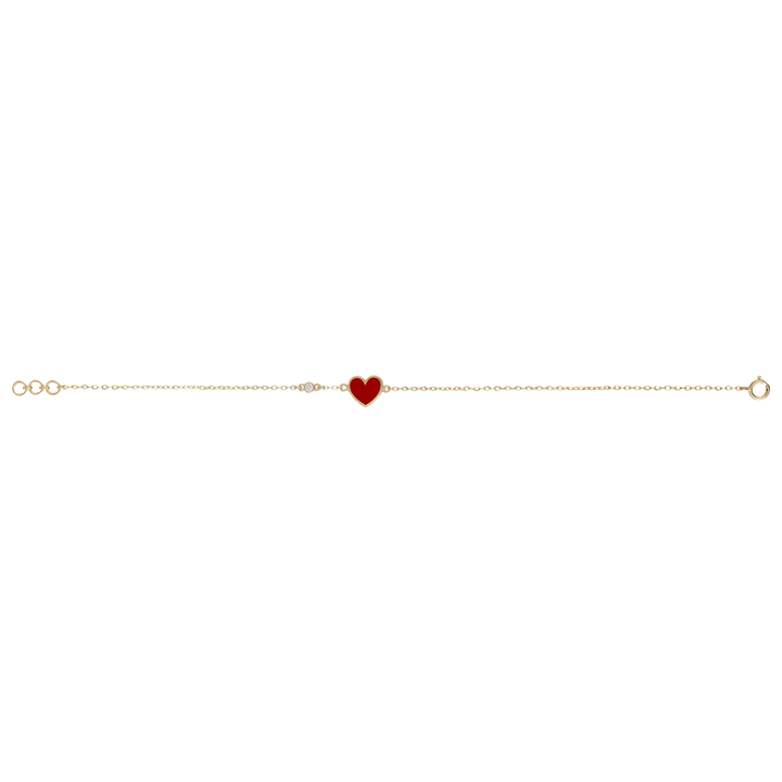 Baby Love Fine Chain Bracelet in 18K Yellow Gold VS-G Diamond