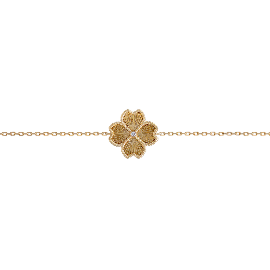 Mallow Flower Bracelets in 18K yellow gold with VS-G diamonds