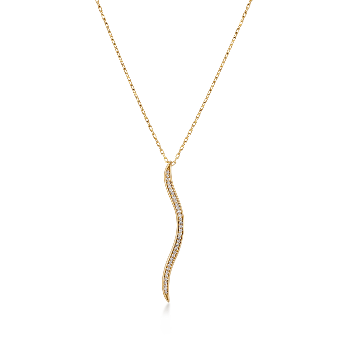 Necklace in 18K Yellow Gold with VS-G Diamond