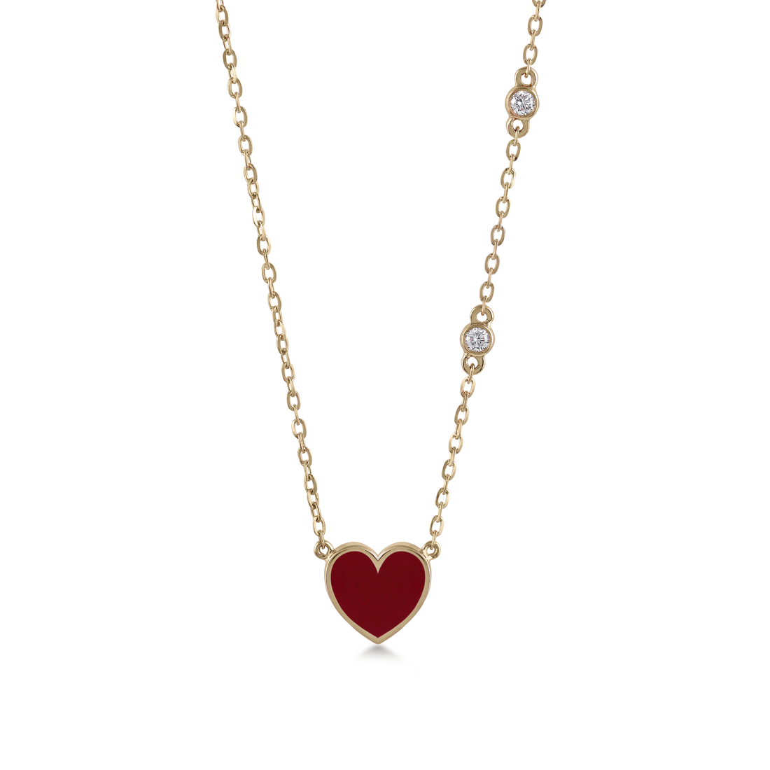 Baby Love Necklace In Fine Chain With 18K Yellow Gold With VS-G Diamond