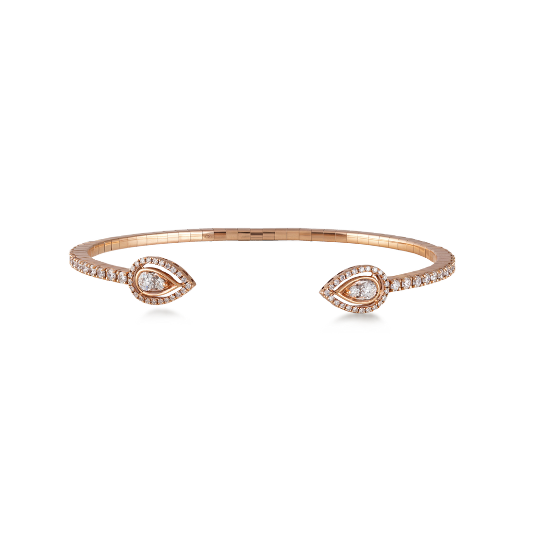 Flexible Bracelet  in 18K Rose Gold with VS-G Diamond