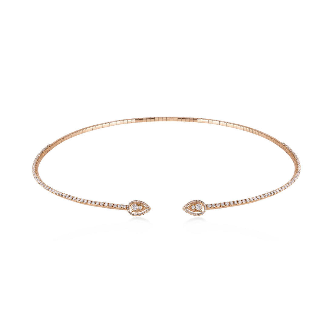 Choker in 18K yellow gold with VS-G diamonds