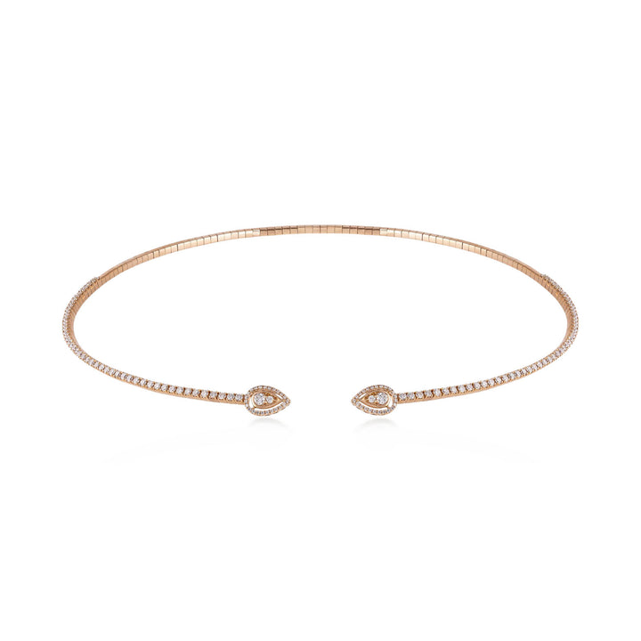 Choker in 18K yellow gold with VS-G diamonds