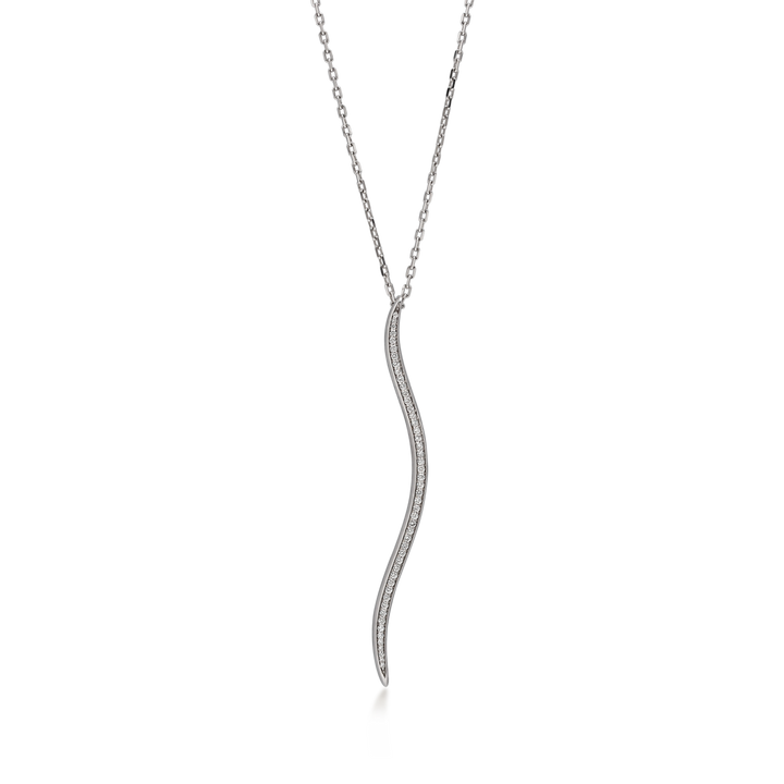 Fine Pendant in 18K White Gold and VS-G Diamond