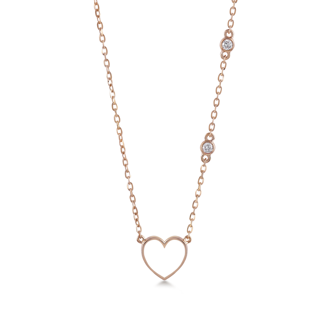 Baby Love Necklace in 18K Yellow Gold with VS-G Diamond