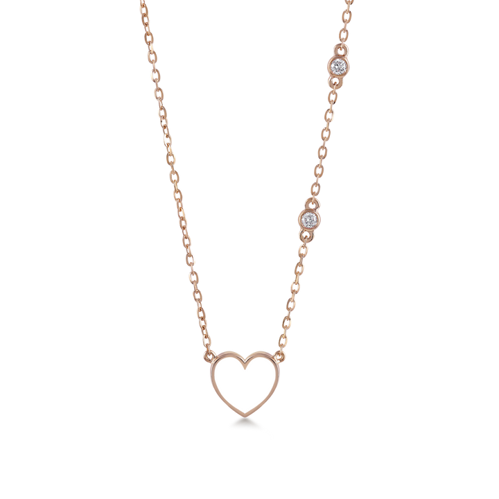 Baby Love Necklace in 18K Yellow Gold with VS-G Diamond