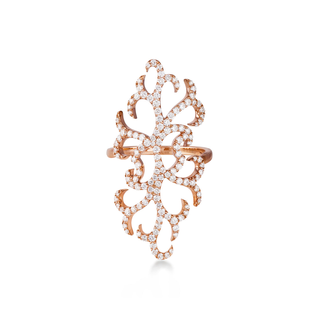 Branch Affinity Ring In 18K Yellow Gold With VS-G Diamonds