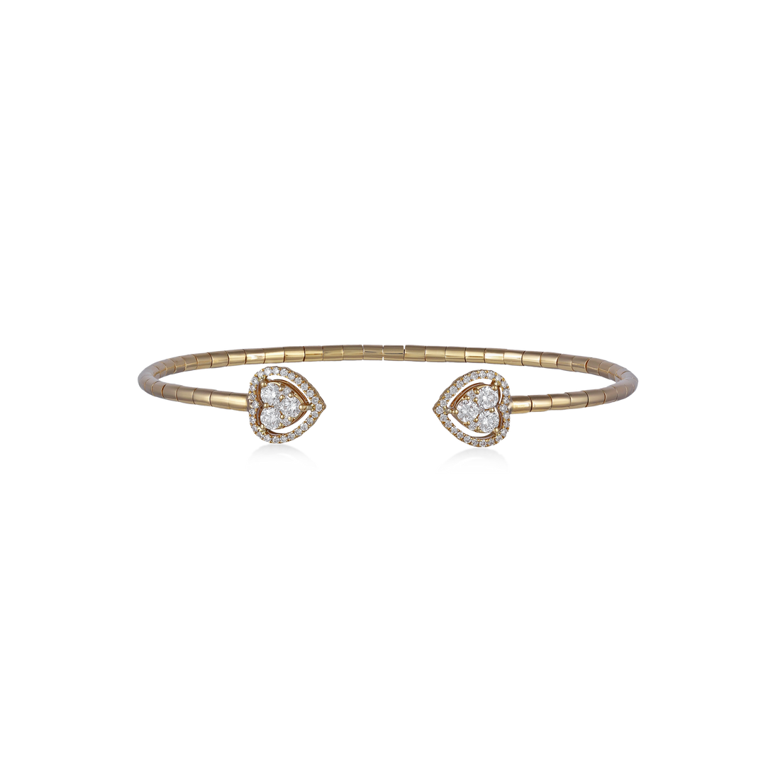 Flexible 18K Yellow Gold Bracelet with VS-G Diamond