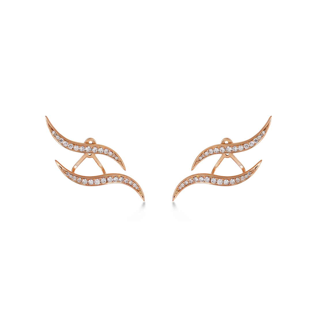 Earrings In 18K Yellow Gold With VS-G Diamond