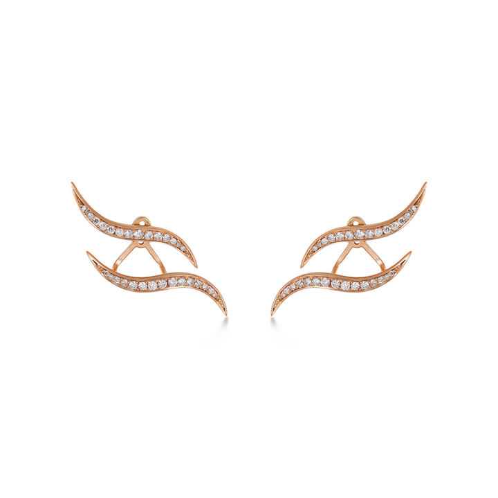 Earrings In 18K Yellow Gold With VS-G Diamond