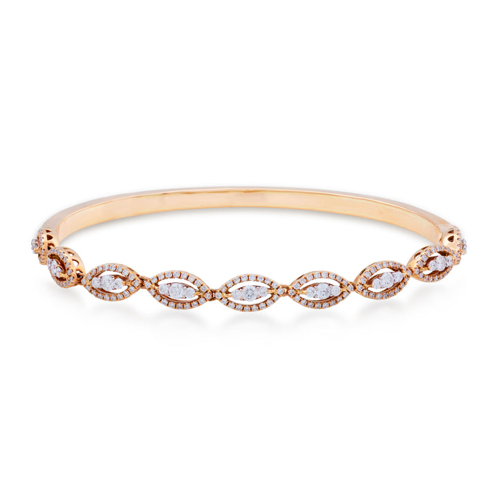 Illusion Bracelets In 18K Rose Gold With VS-G Diamond