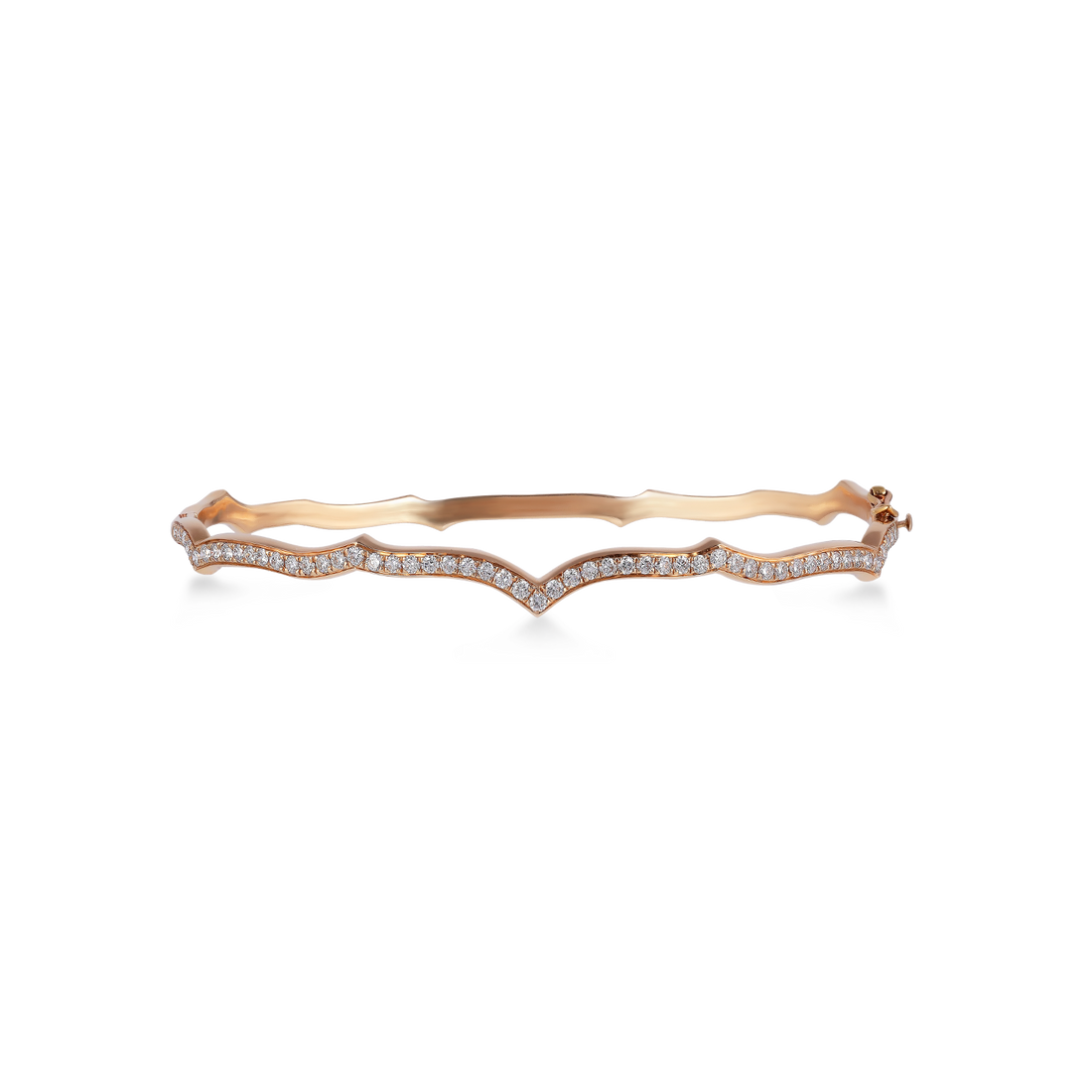 Branch Affinity Bangle in 18K Yellow Gold with VS-G Diamond