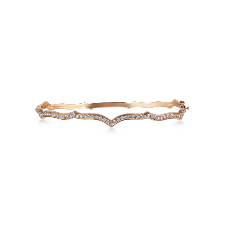 Branch Affinity Bangle in 18K Yellow Gold with VS-G Diamond