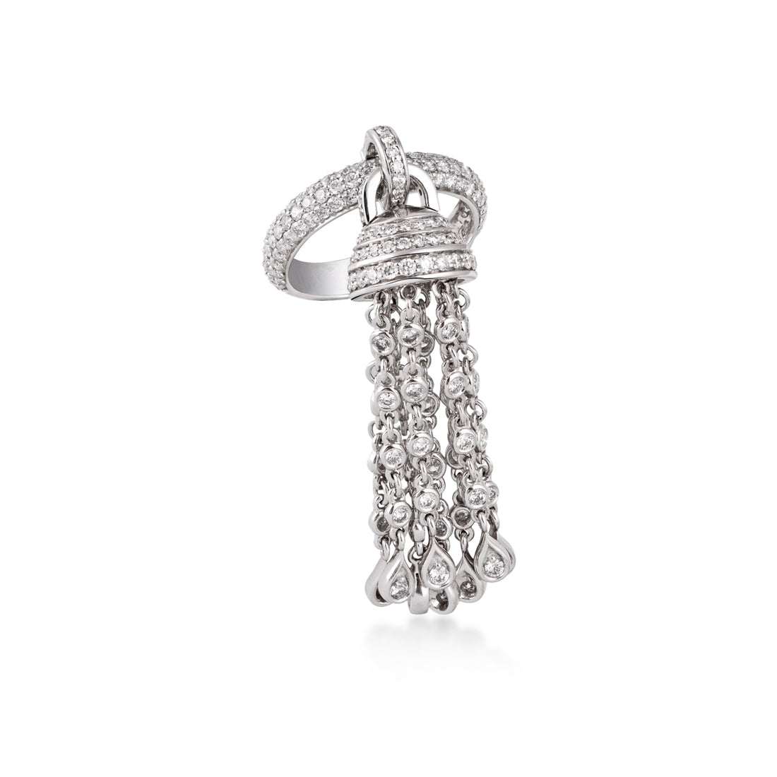 Ring In 18K White Gold With VS-G Diamonds