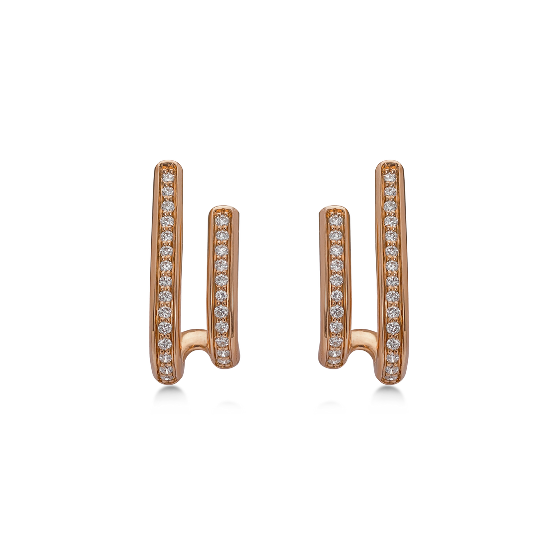 Earrings in 18K Yellow Gold With VS-G Diamond - Calatrava Collection