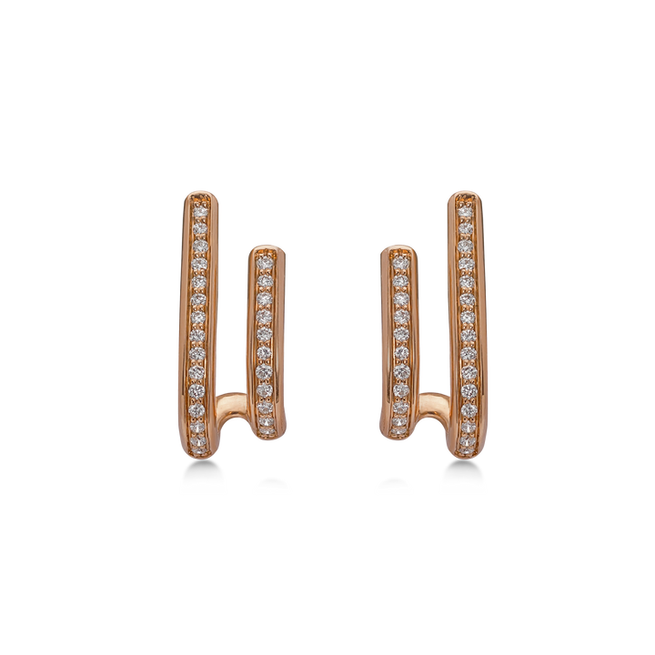 Earrings in 18K Yellow Gold With VS-G Diamond - Calatrava Collection