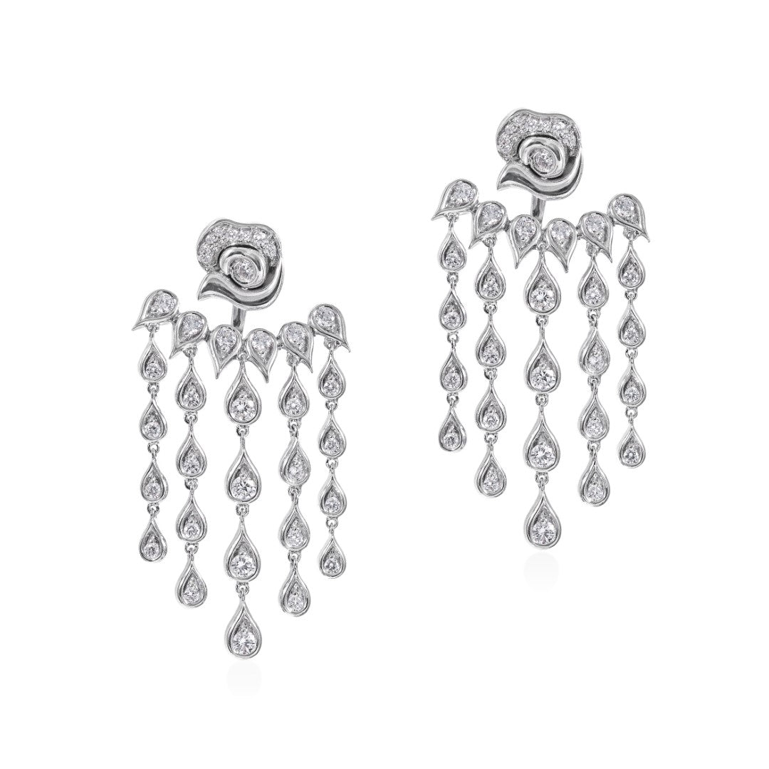 Blossom earrings Inspiring 18K White Gold and VS-G Diamonds