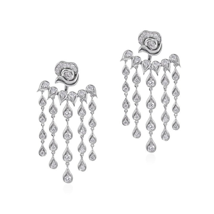 Blossom earrings Inspiring 18K White Gold and VS-G Diamonds