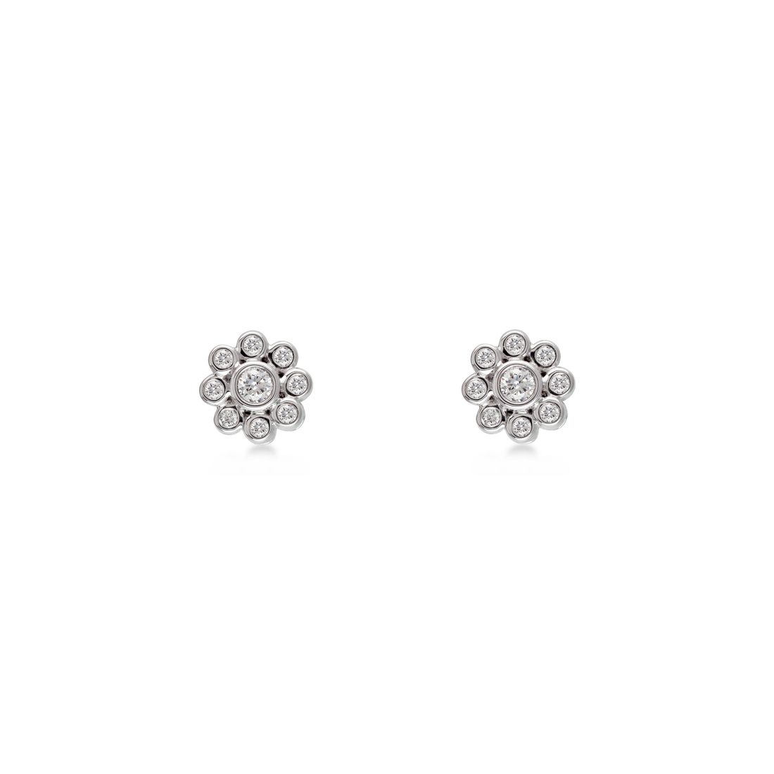 Summer Sky Inspire 18K White Gold and VS-G Diamonds Studs Earring