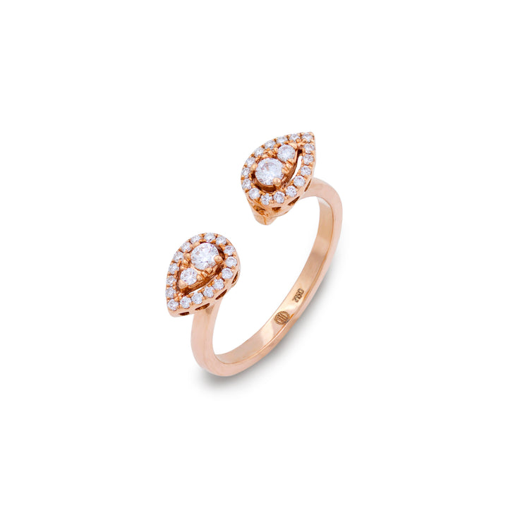 Illusion Ring In 18K Rose Gold With VS-G Diamonds