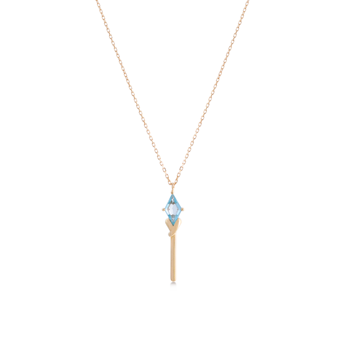 Pendant in 18k Yellow Gold and Blue Topaz Stone - Arcobaleno Collection