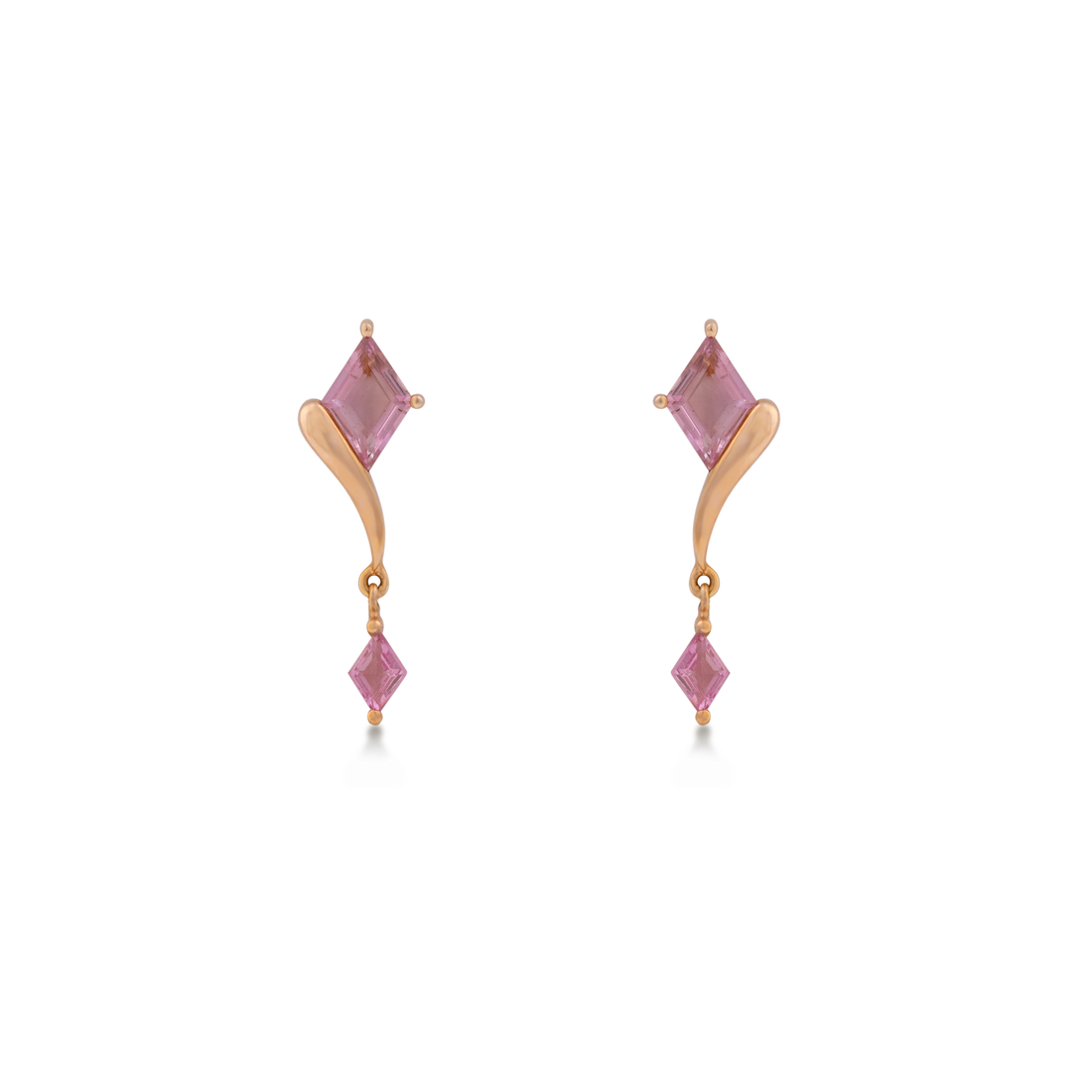 Earrings in 18K Rose Gold and Tourmaline Stone - Arcobaleno Collection