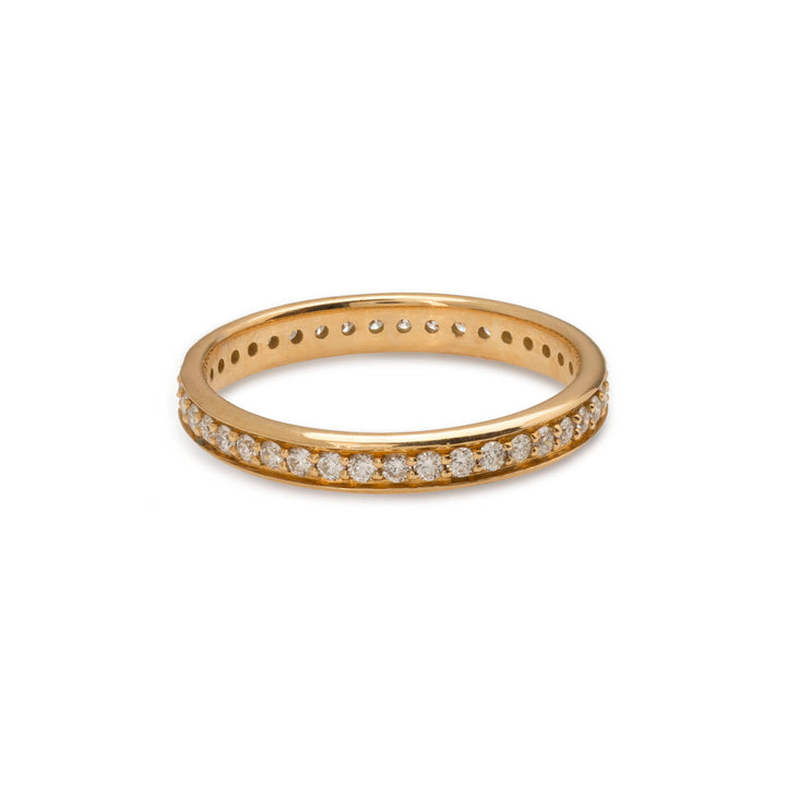 Ring in 18K yellow gold with VS-G diamonds