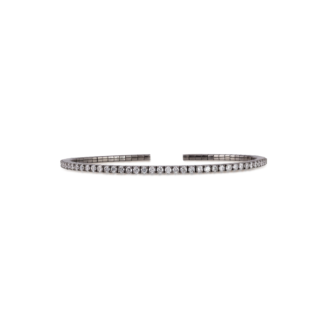 Flexible 18K Black Gold Bracelet with VS-G Diamond