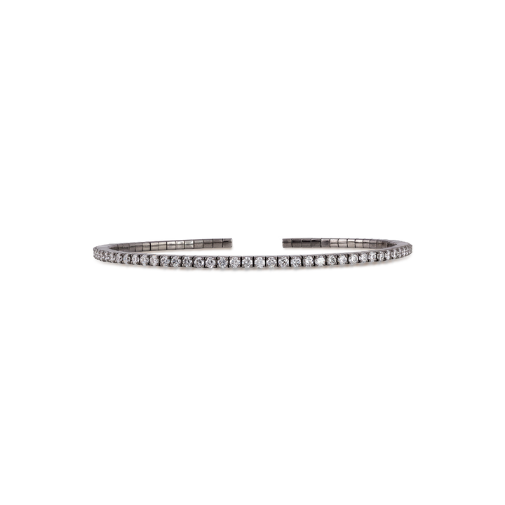 Flexible 18K Black Gold Bracelet with VS-G Diamond