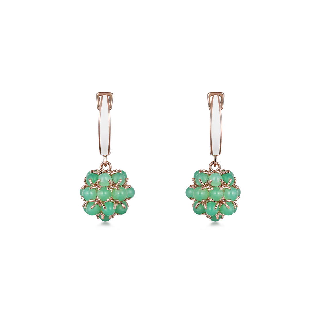 Earrings in 18K yellow gold with Crisofas stone