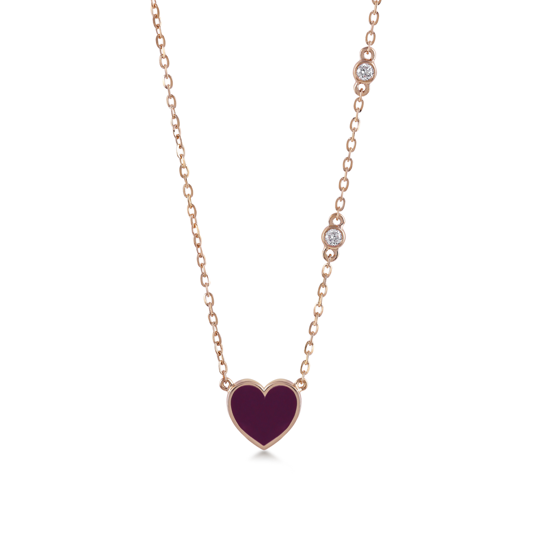 Baby Love Necklace in Fine Chain 18K Yellow Gold with VS-G Diamond