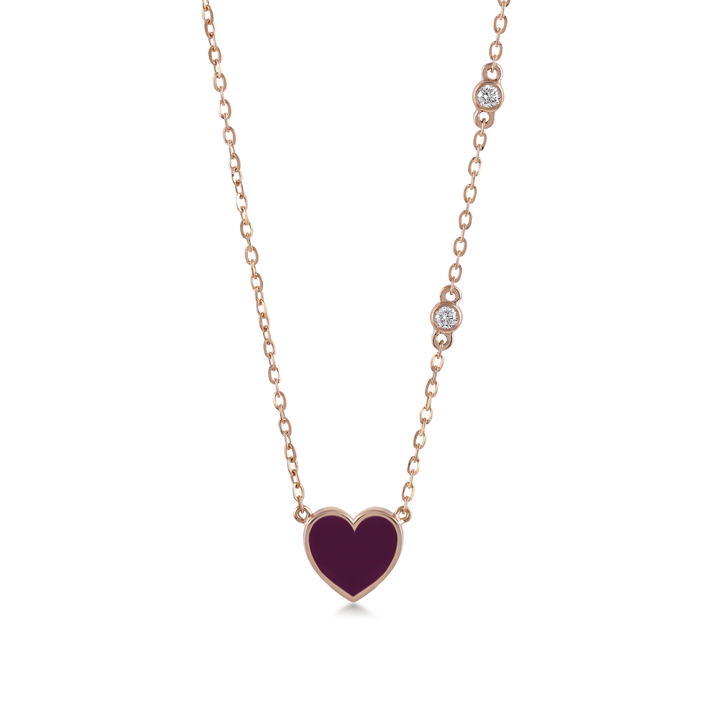 Baby Love Necklace in Fine Chain 18K Yellow Gold with VS-G Diamond