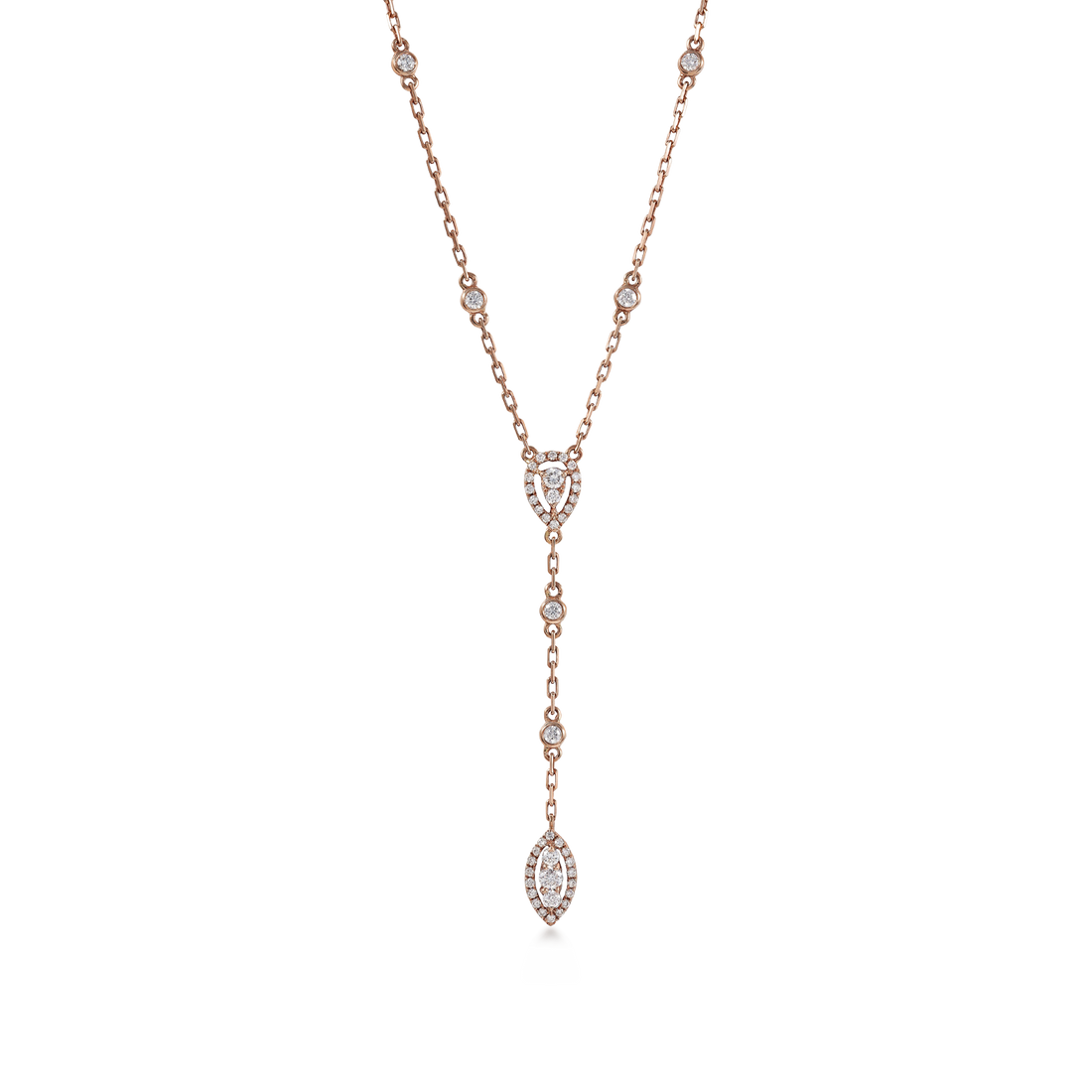 Necklace in 18K White Gold and VS-G Diamond